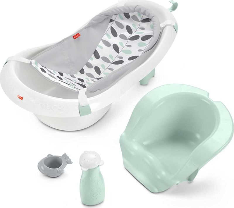 Photo 1 of Fisher-Price 4-In-1 Sling 'N Seat Tub – Climbing Leaves, Convertible Baby to Toddler Bath Tub with Support and Seat [Amazon Exclusive]
