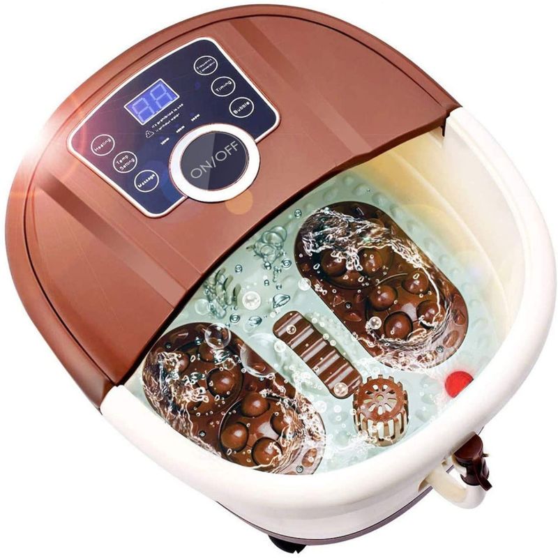 Photo 2 of Foot Spa Bath Massager with Heat,16 Pedicure Spa Motorized Shiatsu Roller Massage Feet, Frequency Conversion, O2 Bubbles, Adjustable Time & Temperature,LED Display
