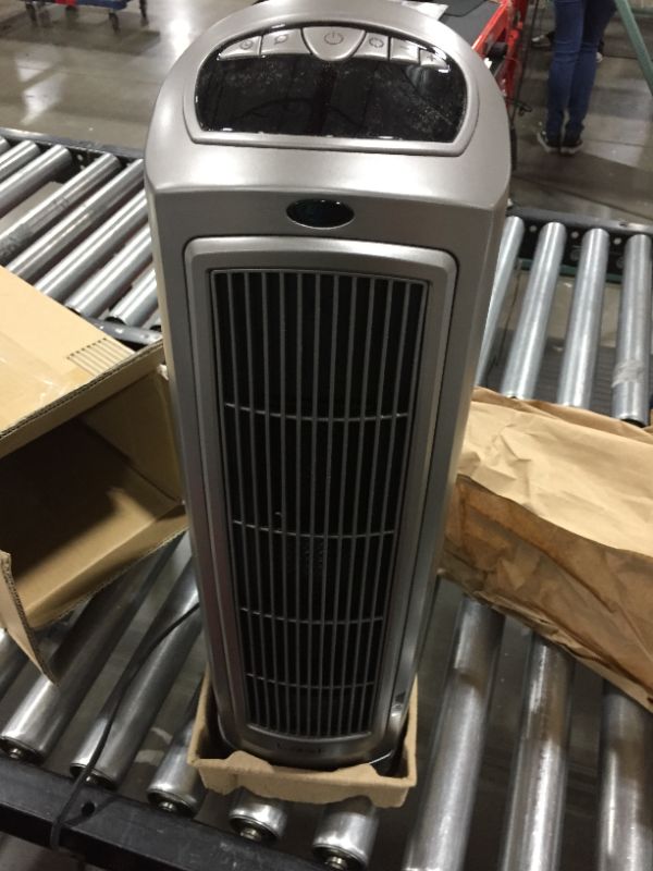 Photo 3 of Lasko 755320 Ceramic Space Tower Heater, 8.5?L x 7.25?W x 23?H, Silver
