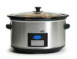 Photo 1 of 8.5Qt Digital Programmable Jumbo XL Slow Cooker with Glass Lid, Adjustable Temperature Controls, Keep Warm Function

