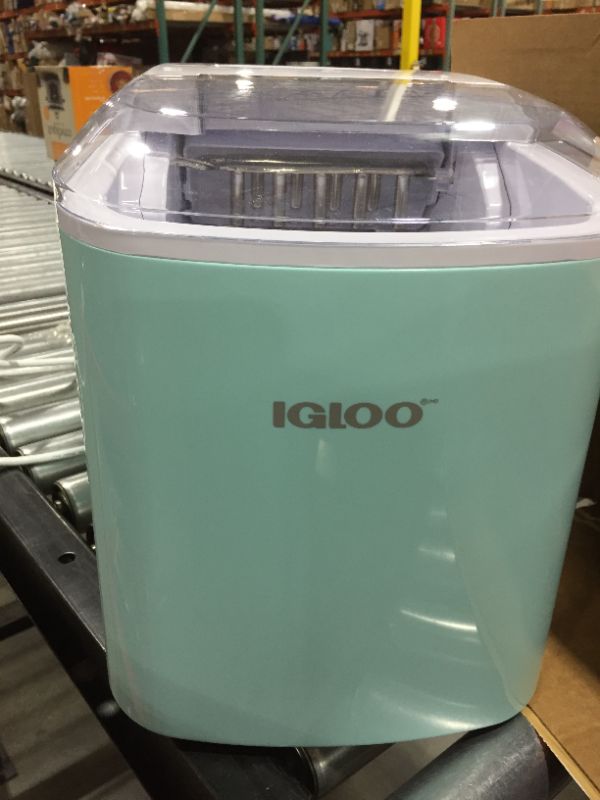 Photo 2 of Igloo ICEB26AQ Automatic Portable Electric Countertop Ice Maker Machine, 26 Pounds in 24 Hours, 9 Ice Cubes Ready in 7 Minutes, With Ice Scoop and Basket, Perfect for Water Bottles, Mixed Drinks
