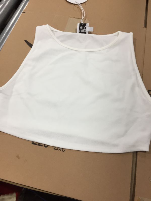 Photo 1 of white crop top size 8