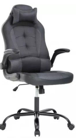 Photo 1 of Gaming Chair Office High-Back PU Leather Racing Chair Reclining Computer Executive Desk Chair with Lumbar Support Adjustable Arms Rolling Swivel Chair
