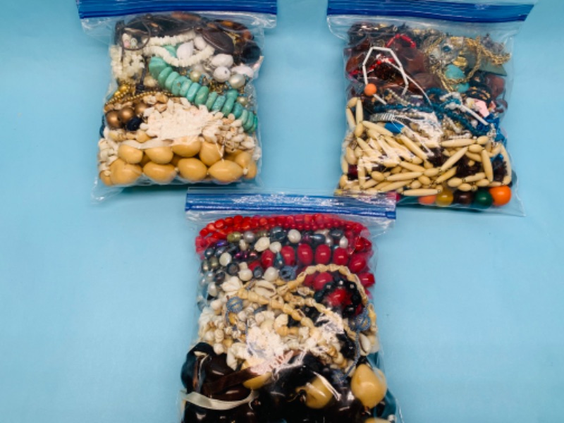 Photo 1 of 802528…over 5.5 pounds of costume jewelry in bags 