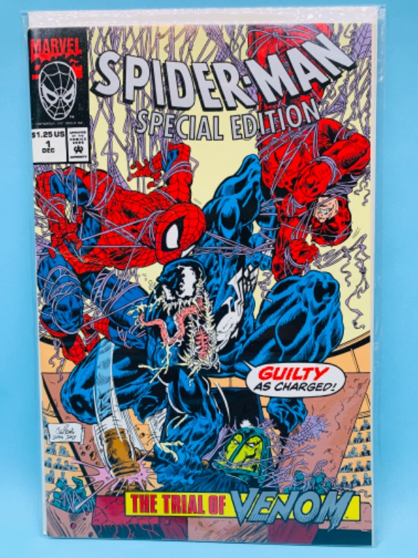 Photo 1 of 802533… spider-Man special edition comic number one the trial of venom in plastic sleeve