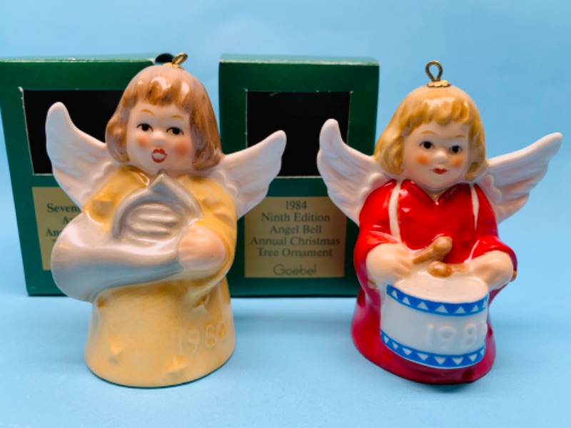 Photo 1 of 802535…2 Goebel angel bell ornaments in boxes W Germany 