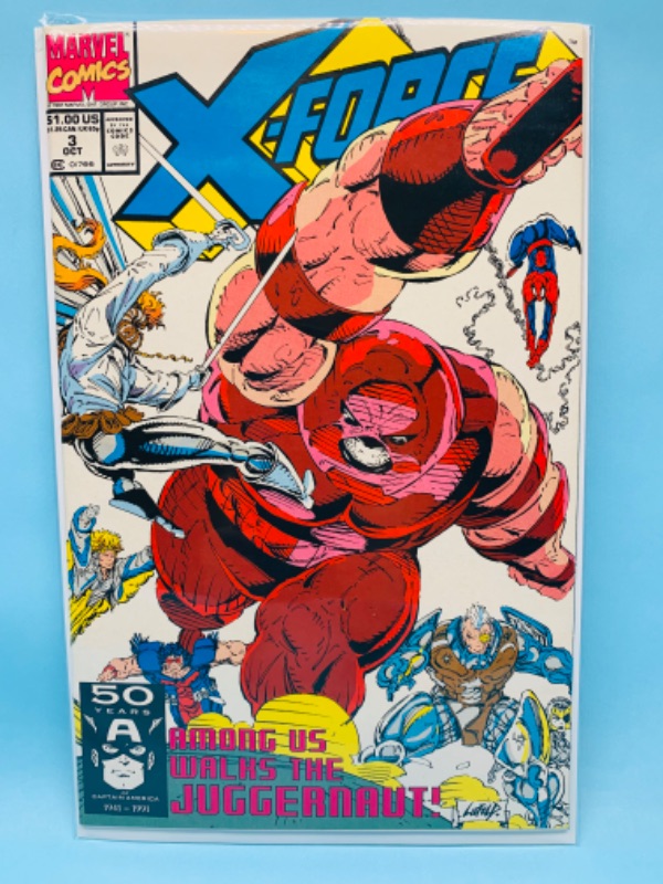 Photo 1 of 802558…vintage x-force comic 3 in plastic sleeve 