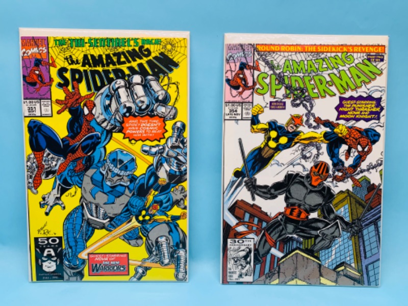 Photo 1 of 802561…2 vintage Spider-Man comics in plastic sleeves 