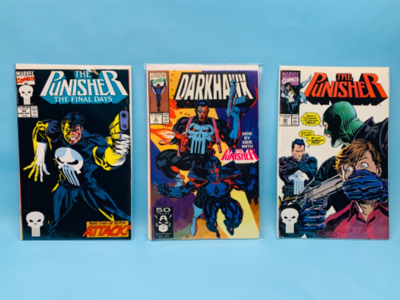 Photo 1 of 802562…3 vintage punisher comics in plastic sleeves 
