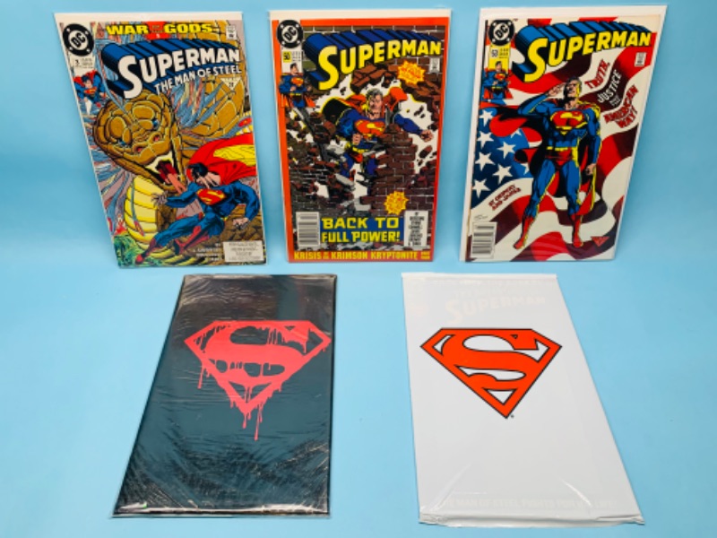 Photo 1 of 802565…5 Superman comics in plastic sleeves 
