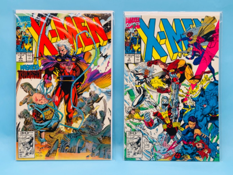 Photo 1 of 802568… vintage X-Men comics 2  and 3  in plastic sleeves