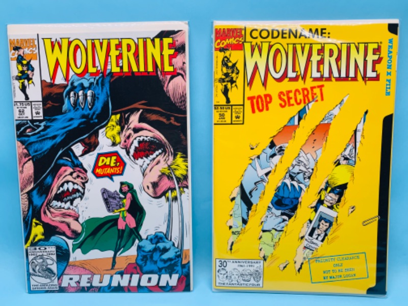 Photo 1 of 802570…2 Wolverine comics in plastic sleeves 