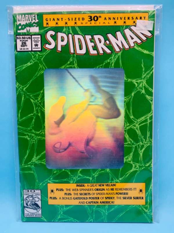 Photo 1 of 802575…Spider-Man comic 26 hologram 30th anniversary in plastic sleeve 