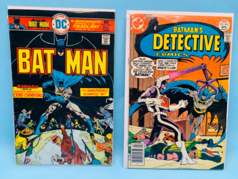 Photo 1 of 802582…vintage $.25 and $.30 cent Batman comics in plastic sleeves 