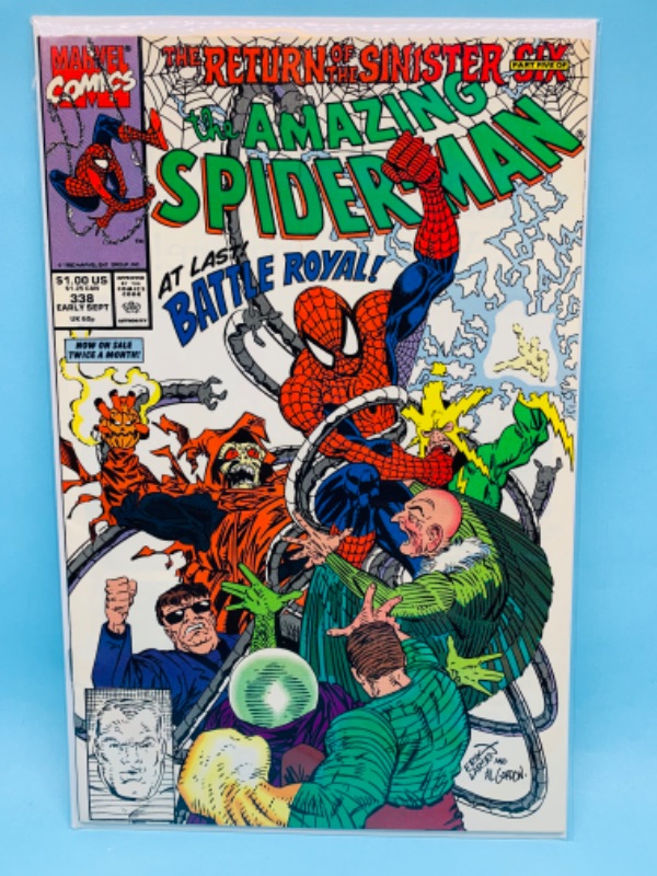 Photo 1 of 802588…amazing Spider-Man comic 338 in plastic sleeve 