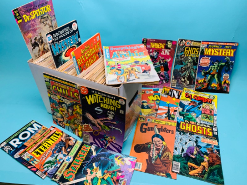 Photo 1 of 802597…200+ unsleeved vintage comics.  Some show wear from age