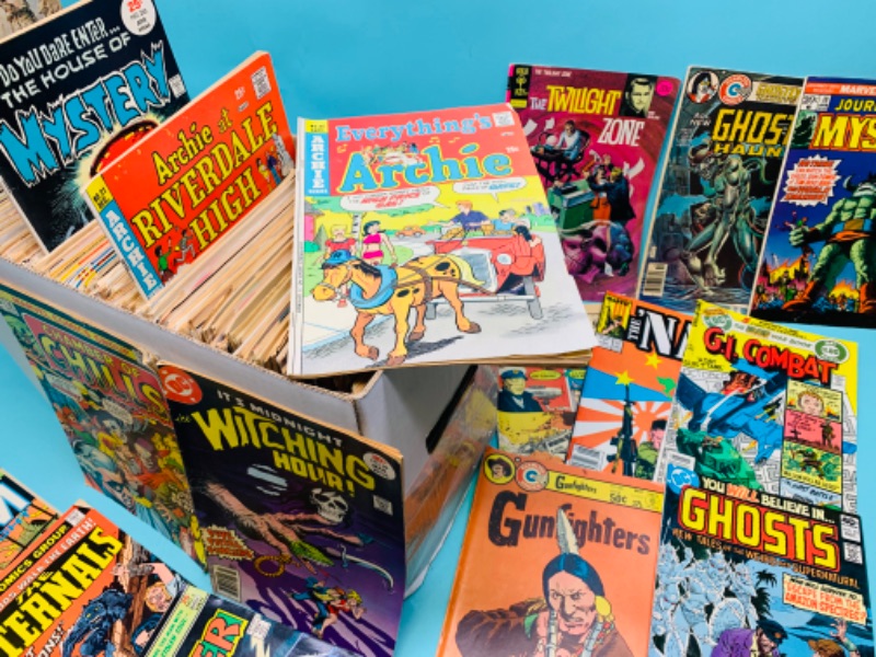 Photo 3 of 802597…200+ unsleeved vintage comics.  Some show wear from age