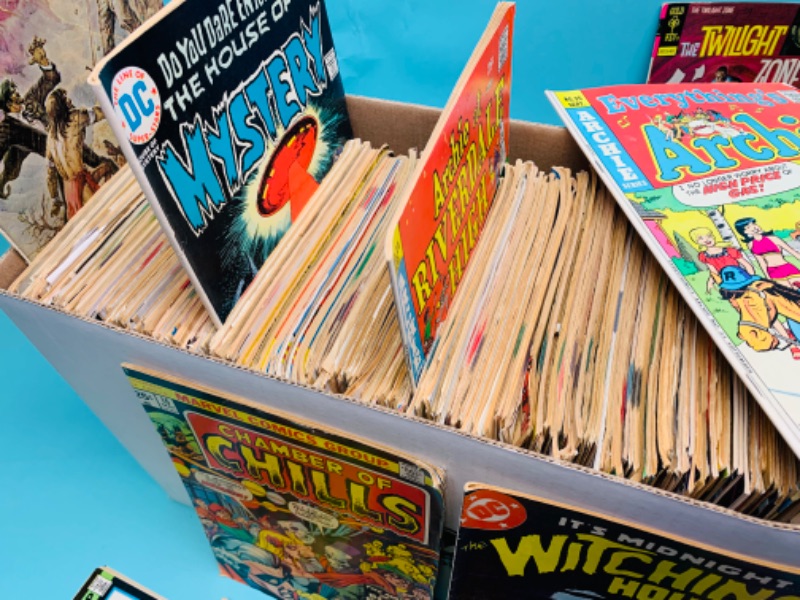 Photo 2 of 802597…200+ unsleeved vintage comics.  Some show wear from age