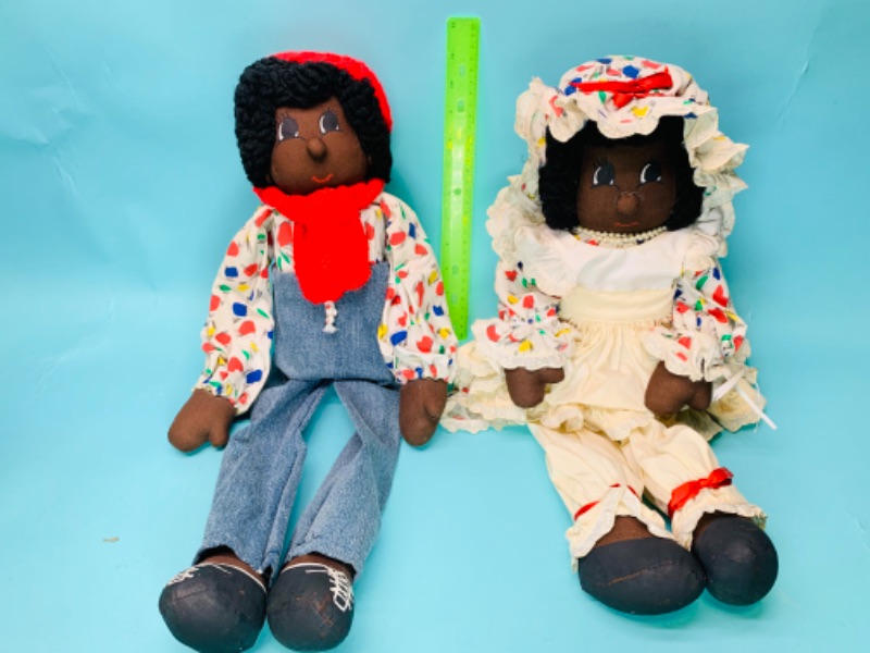 Photo 1 of 802603…2 vintage handmade wood block dolls 