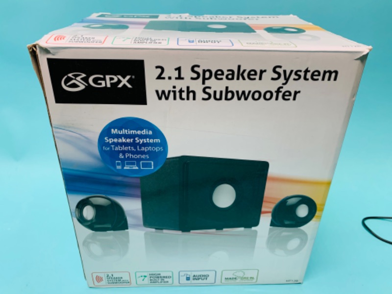 Photo 3 of 802648…GPX 2.1 speaker system with subwoofer with box