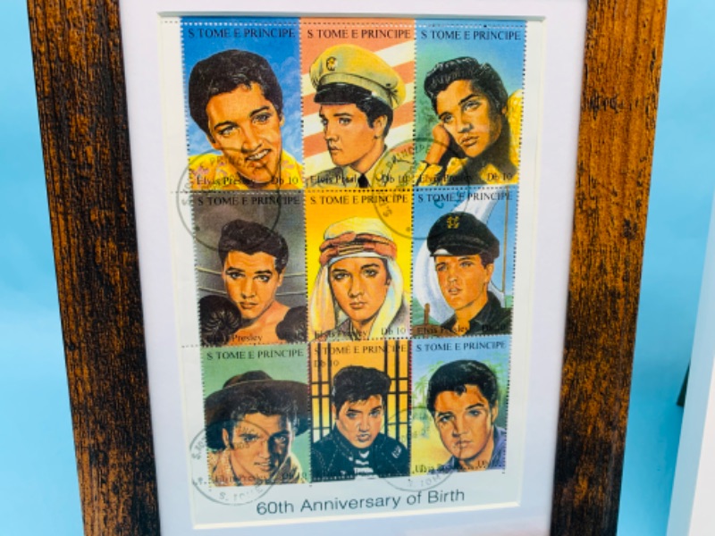 Photo 4 of 802649…Elvis Presley framed stamps and postcard 