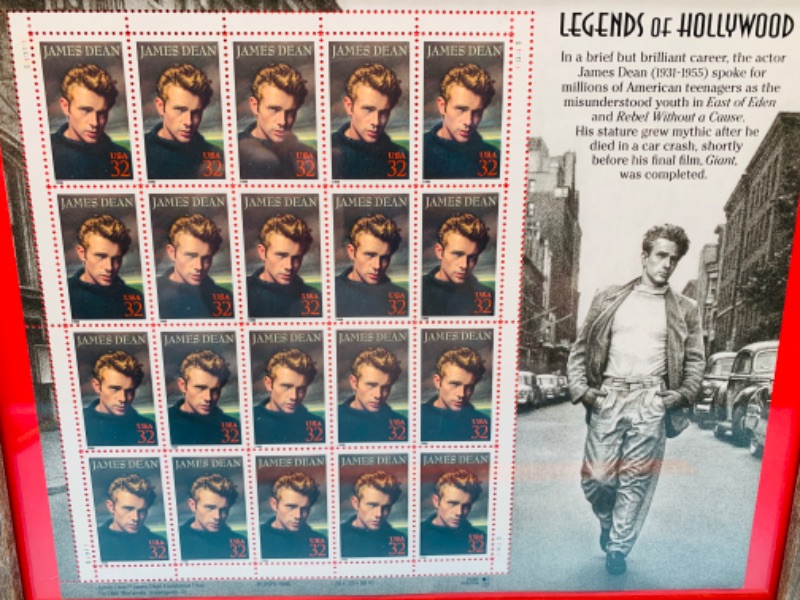 Photo 1 of 802650…framed James Dean stamps