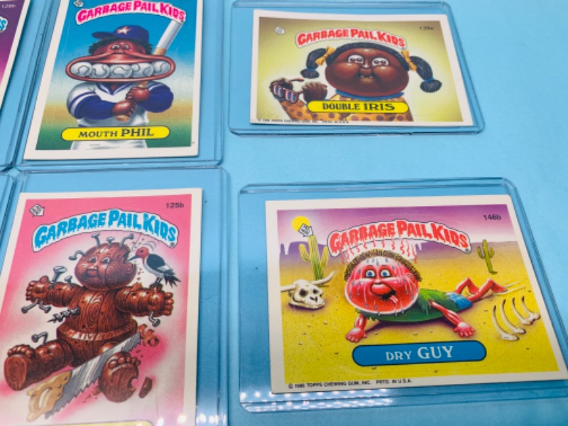 Photo 2 of 802654… 8 vintage garbage pail kids sticker cards in hard plastic sleeves 