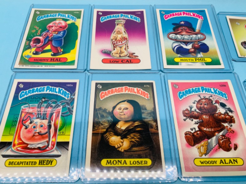 Photo 3 of 802654… 8 vintage garbage pail kids sticker cards in hard plastic sleeves 