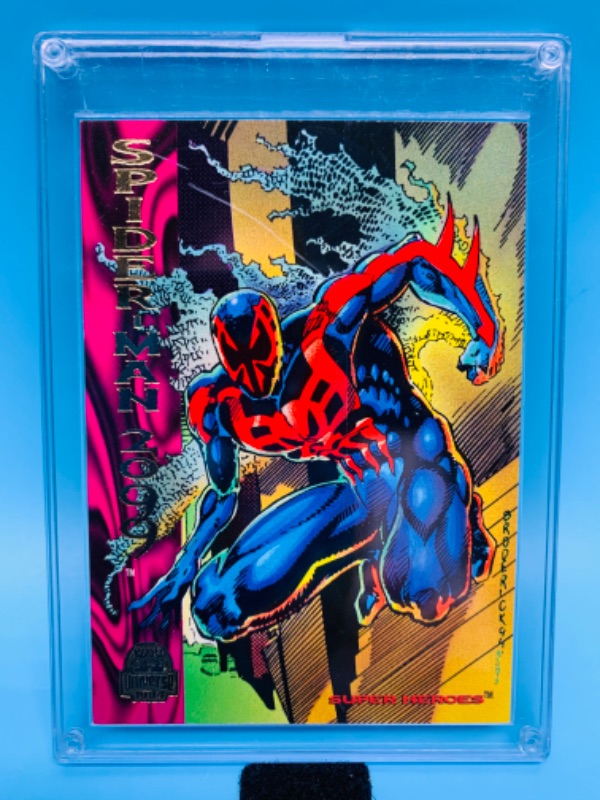 Photo 1 of 802669…marvel universe Spider-Man 2099 card 184 in hard plastic case 