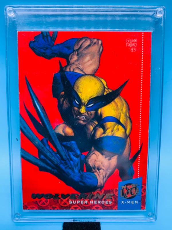 Photo 1 of 802670…fleer ultra Wolverine card 6  in hard plastic case