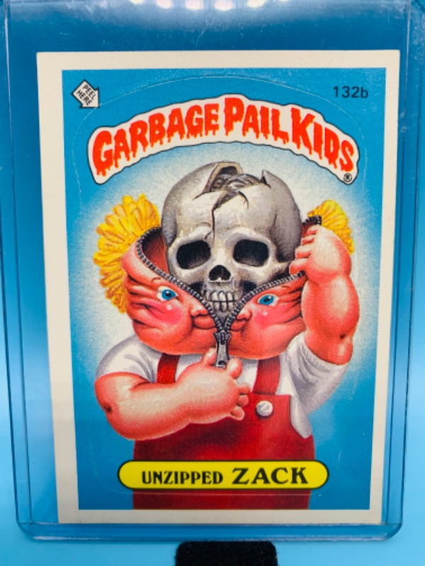 Photo 1 of 802676…vintage garbage pail kids sticker card unzipped Zach in hard plastic sleeve 