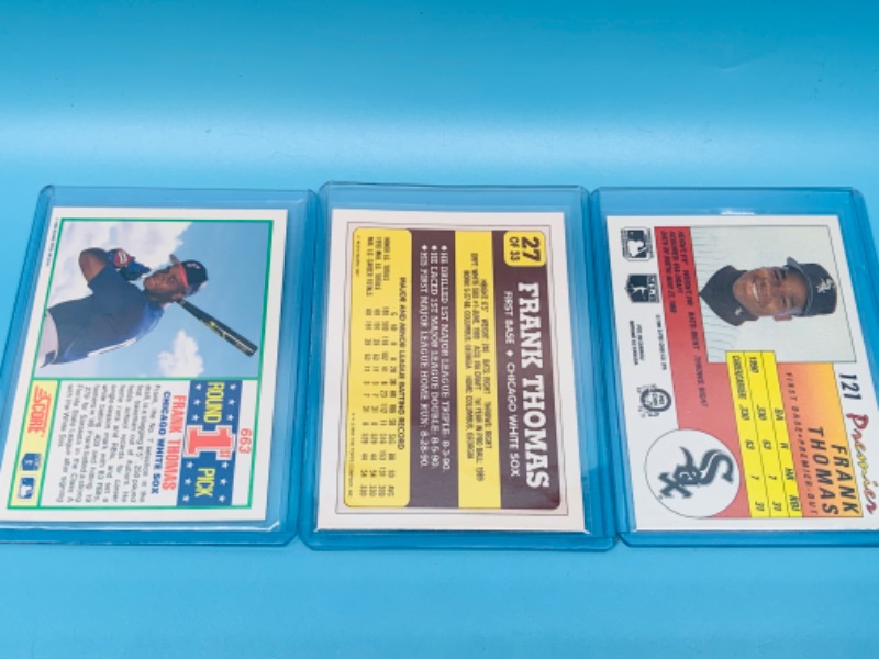 Photo 2 of 802680…3 Frank Thomas trading cards in hard plastic sleeves