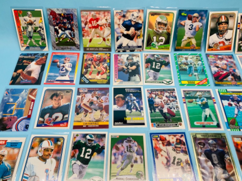 Photo 5 of 802708…50 football quarterbacks cards in plastic sleeves 