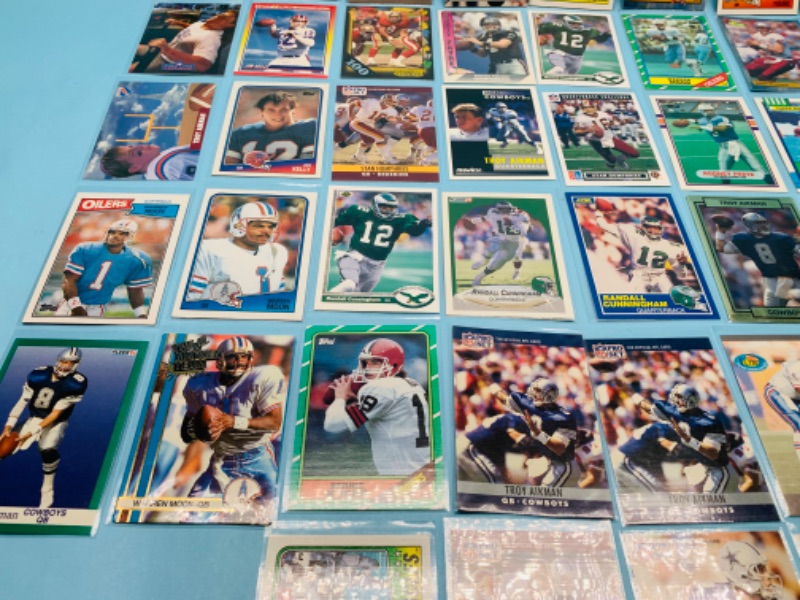Photo 4 of 802708…50 football quarterbacks cards in plastic sleeves 