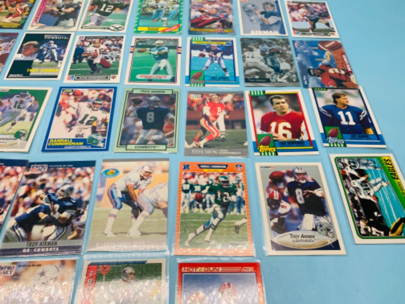 Photo 3 of 802708…50 football quarterbacks cards in plastic sleeves 
