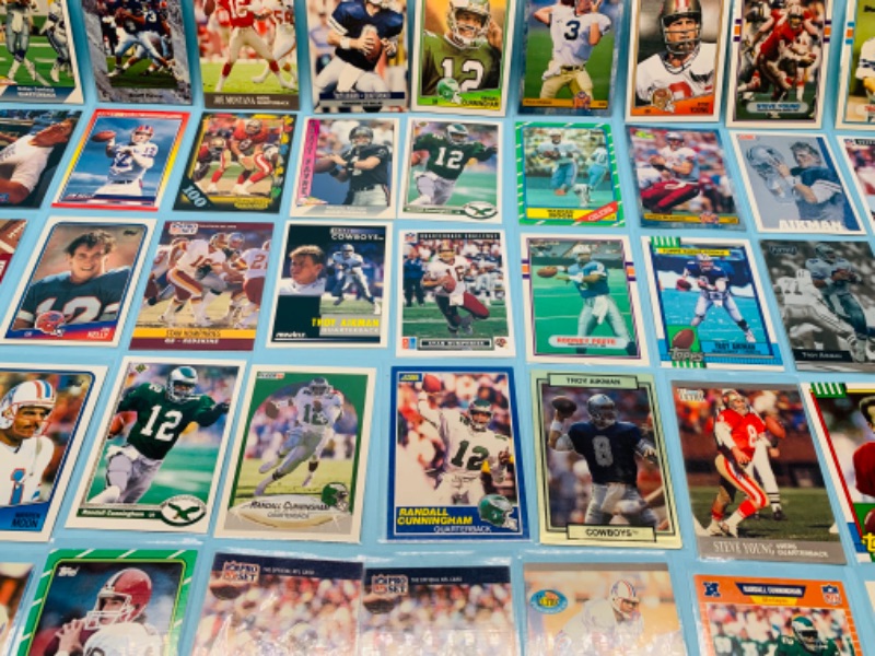 Photo 6 of 802708…50 football quarterbacks cards in plastic sleeves 