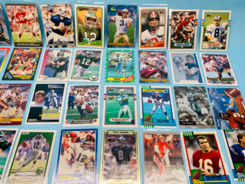 Photo 2 of 802708…50 football quarterbacks cards in plastic sleeves 