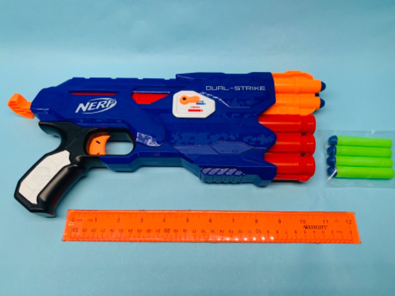 Photo 1 of 802711…like new nerf dual strike toy gun 