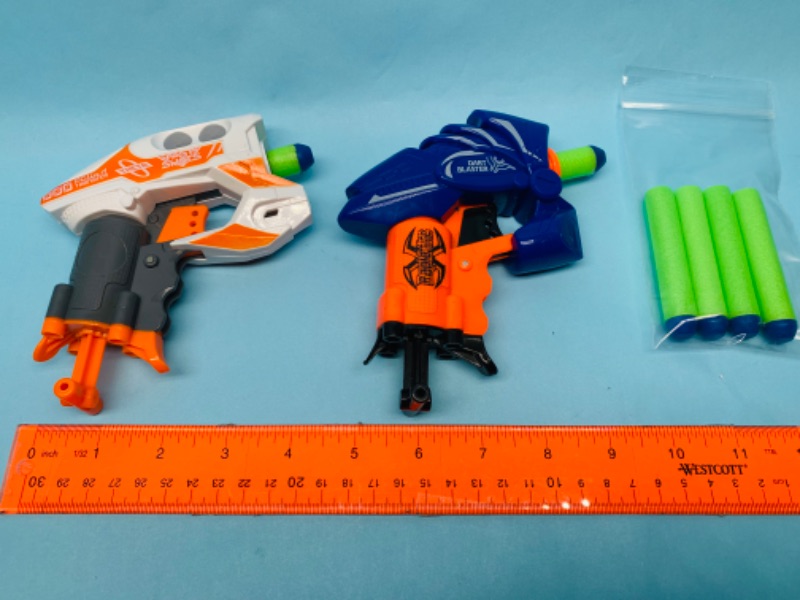 Photo 1 of 802713…two like new nerf dart blasters toy guns