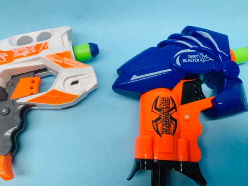 Photo 2 of 802713…two like new nerf dart blasters toy guns