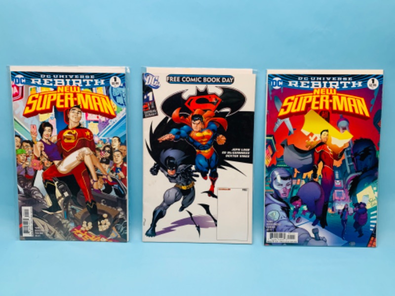 Photo 1 of 802773…3 Superman #1 comics in plastic sleeves 