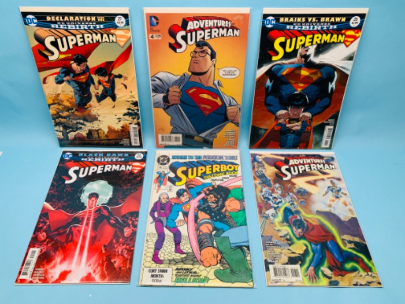 Photo 1 of 802784…6 Superman comics in plastic sleeves 