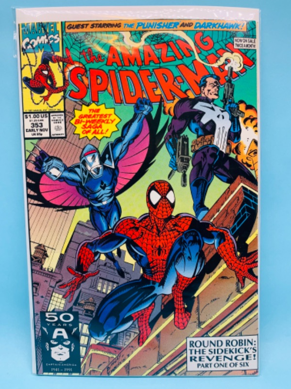 Photo 1 of 802785… The amazing Spider-Man comic 353 in plastic sleeve