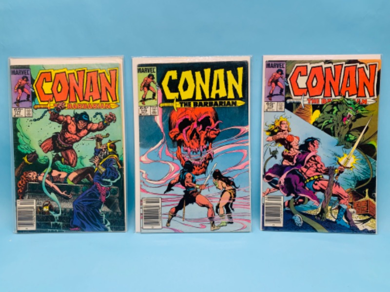 Photo 1 of 802788…vintage $.65 cent Conan the barbarian comics in plastic sleeves 