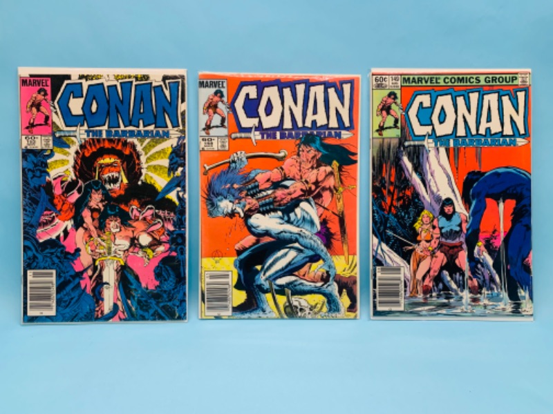 Photo 1 of 802790…3 vintage $.60 Conan the barbarian comics in plastic sleeves 