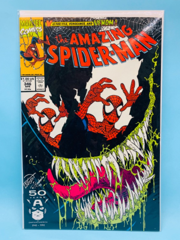 Photo 1 of 802792… The amazing Spider-Man comic 346 in  plastic sleeve
