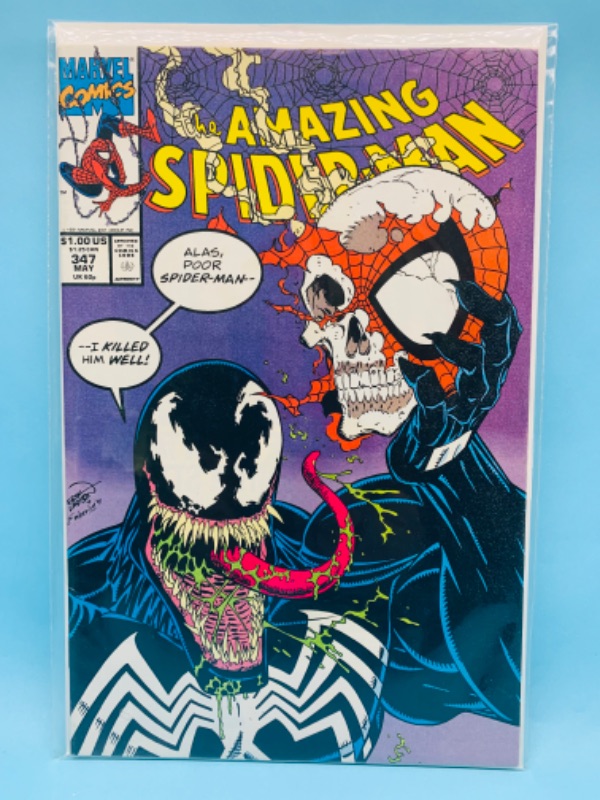 Photo 1 of 802793… The amazing Spider-Man comic 347 in plastic sleeve