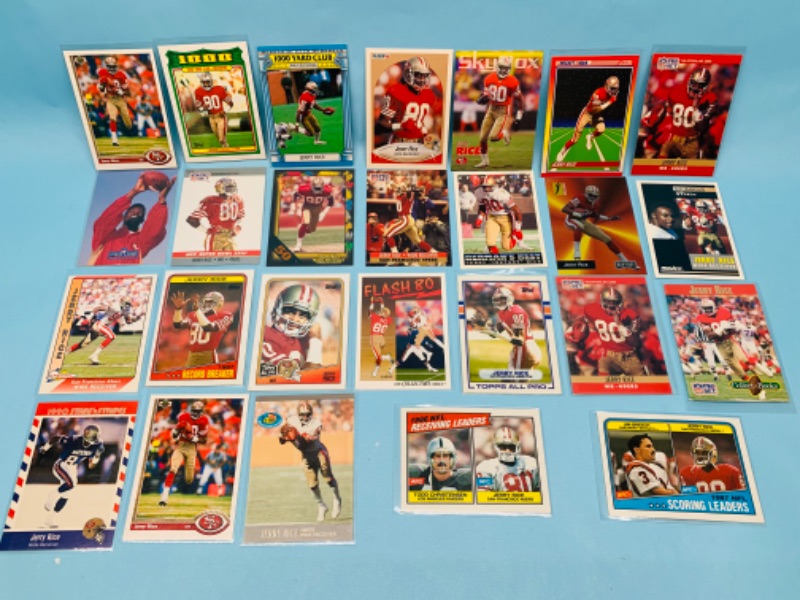 Photo 1 of 802798…26 Jerry rice trading cards in sleeves 