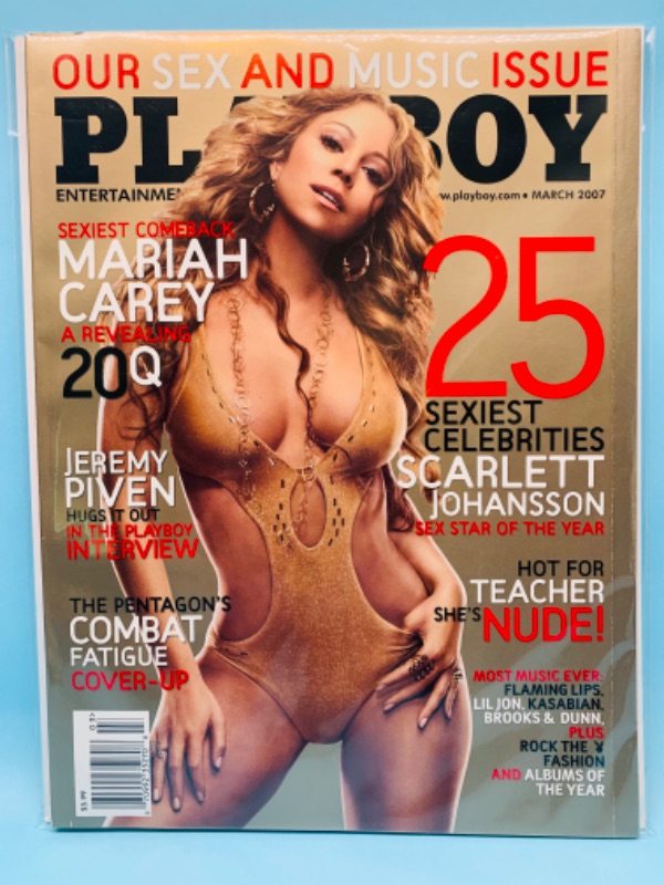 Photo 1 of 802799…adults only- playboy featuring Mariah Carey in plastic sleeve 