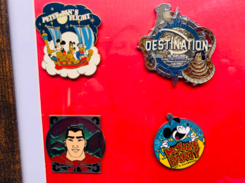 Photo 1 of 802806…12 large  Disney pins  in frame 